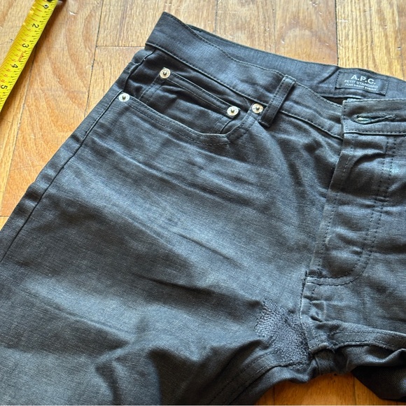 A.P.C. Petite Standard Raw Selvedge Denim in Charcoal Gray - Picture 12 of 13